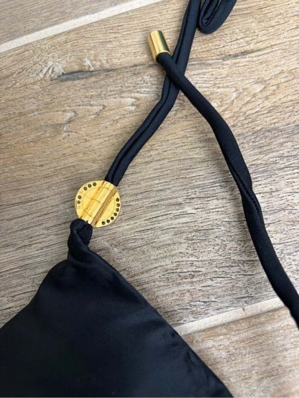 Vix Black Triangle Bikini with Gold Accents - Picture 3 of 5